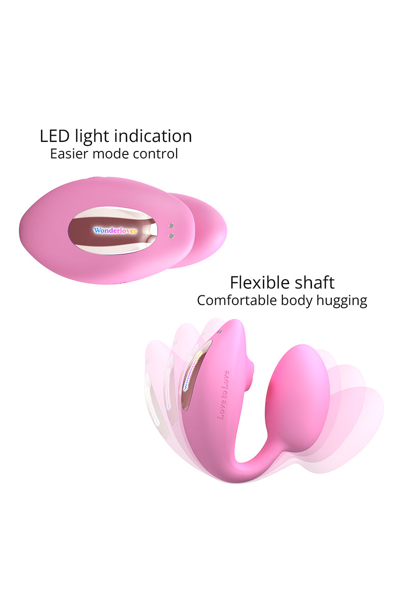 Stimulateur double Wonderlover – Flapping & vibration télécommandé