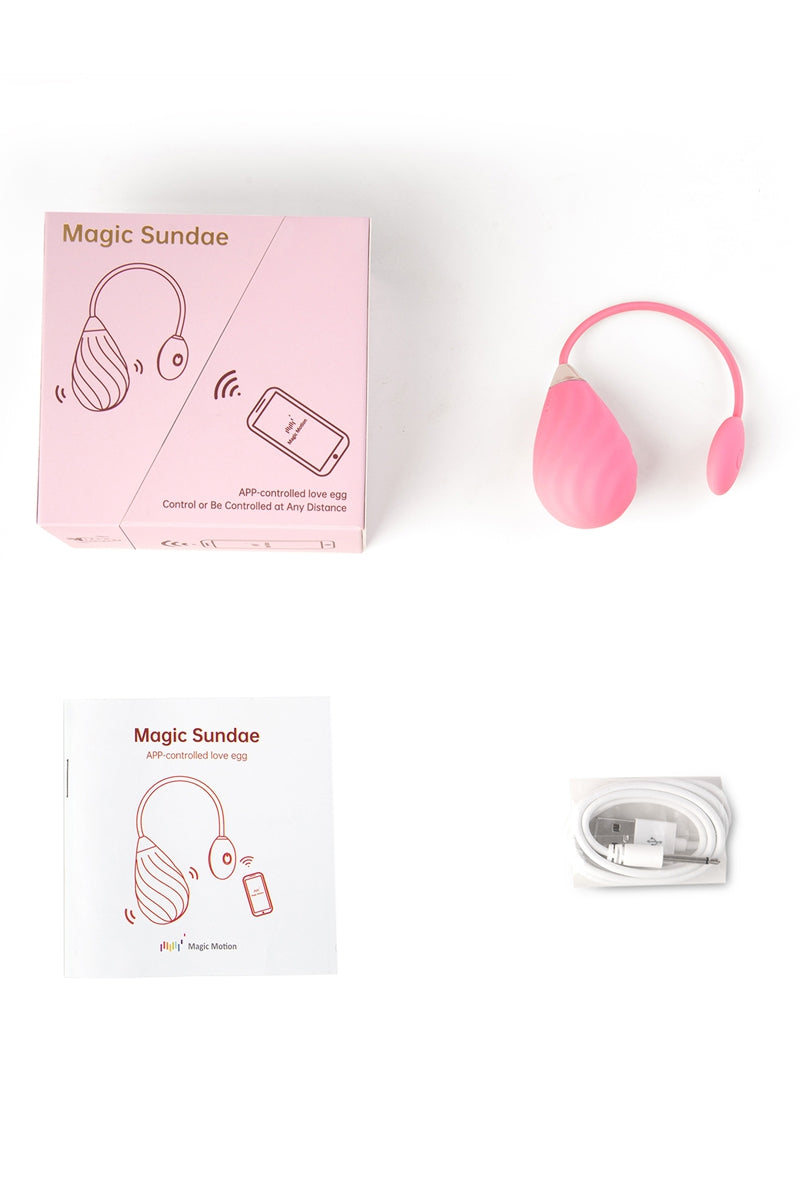 Œuf vibrant connecté Magic Sundae – Vibromasseur Bluetooth télécommandé