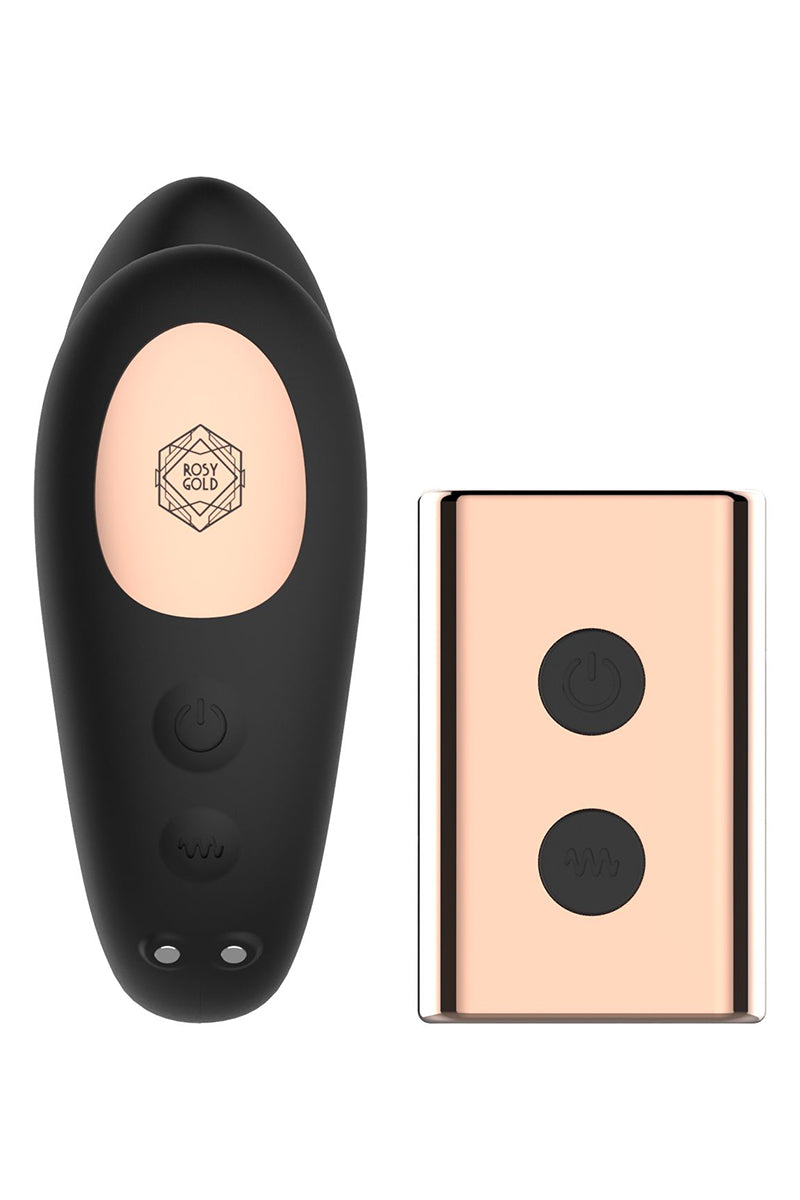Vibromasseur couple C-Shape Rosy Gold – Double stimulation rechargeable