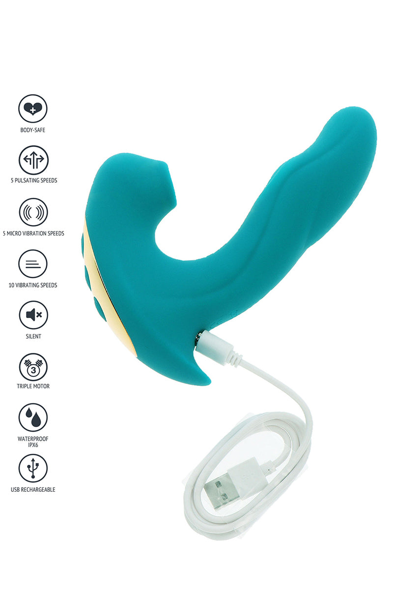 Stimulateur triple Eternal Love Vibe – Air Pressure, vibration & pulsation