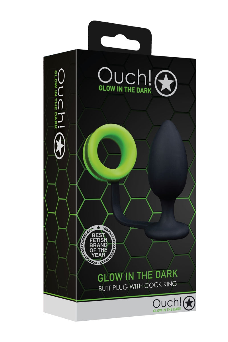 Plug avec Cockring Phosphorescent – Ouch