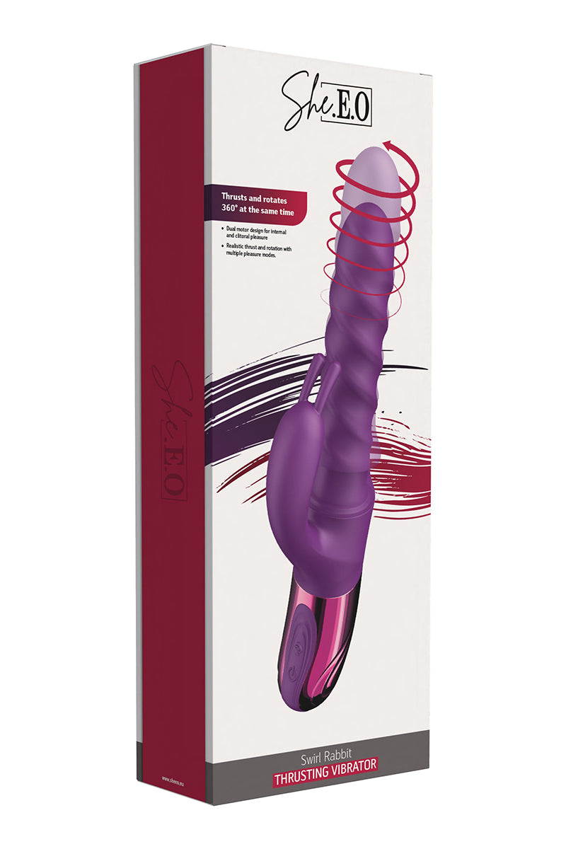Vibromasseur Rabbit Swirl She.E.O – Va-et-vient, rotation & vibration