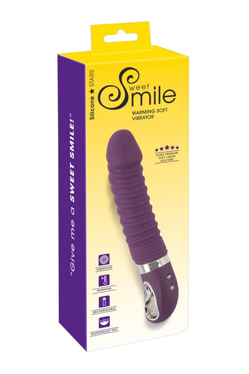 Vibromasseur chauffant Sweet Smile – Silicone doux & vibrations intenses