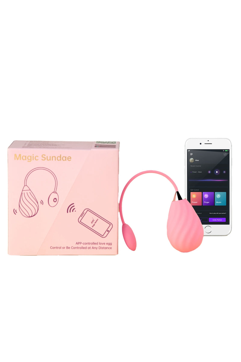 Œuf vibrant connecté Magic Sundae – Vibromasseur Bluetooth télécommandé